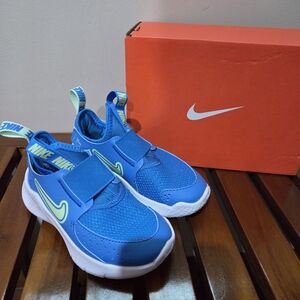 Nike Toddler's Flex Runner 3 (PS) Bright Blue and Green Sneakers Size 9c, 10c